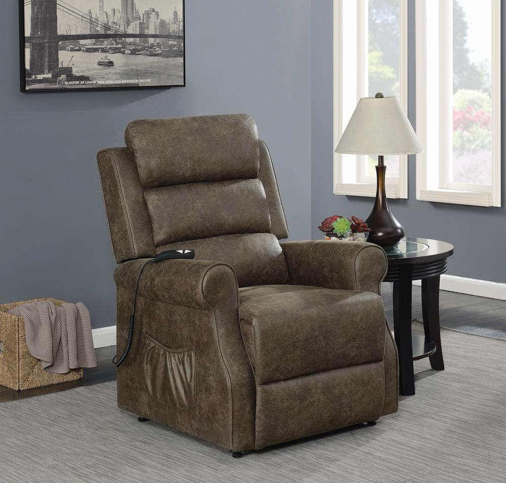 G650313 Casual Brown Power Lift Recliner - ATL FURNITURE