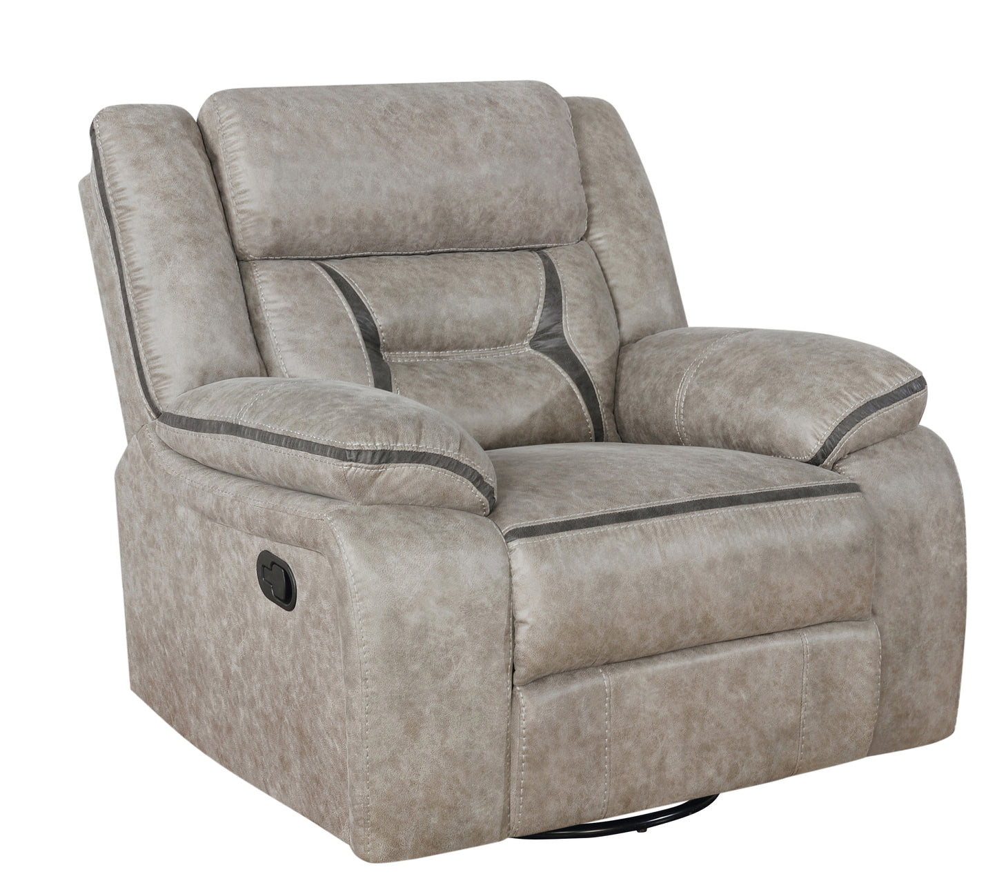 Greer 3-piece Upholstered Reclining Sofa Set Taupe