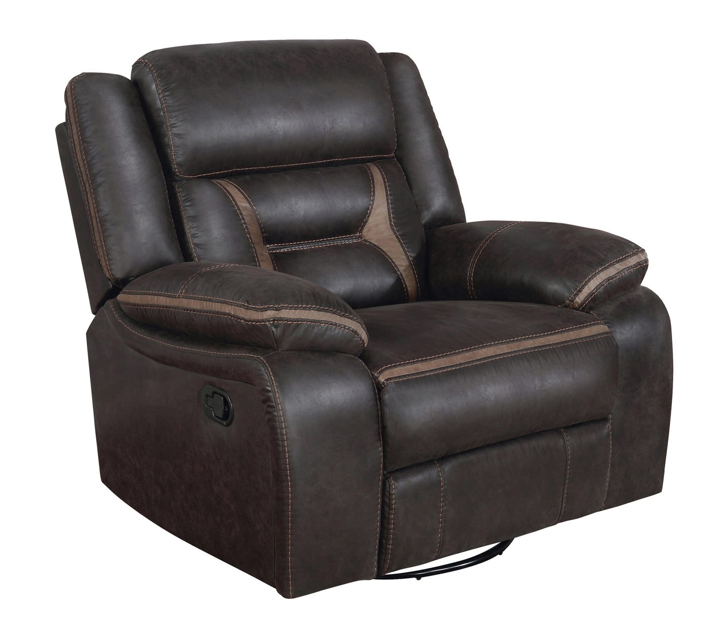 Greer Upholstered Motion Reclining Sofa Brown