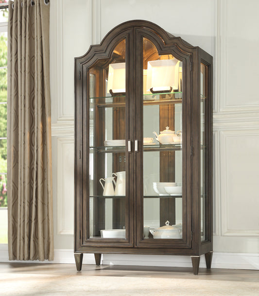 Peregrine Walnut Curio - ATL FURNITURE