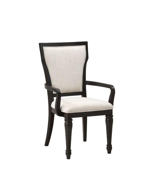 Lorenzo Fabric & Espresso Arm Chair - ATL FURNITURE