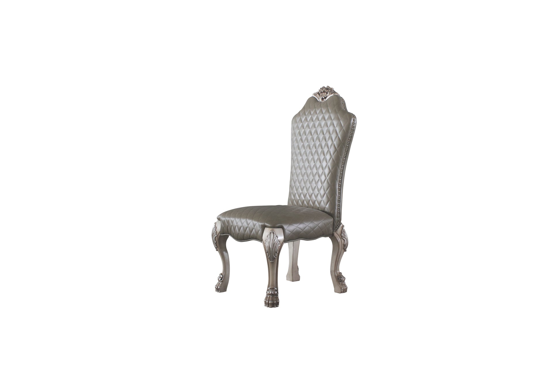 Dresden Vintage Bone White & PU Side Chair - ATL FURNITURE