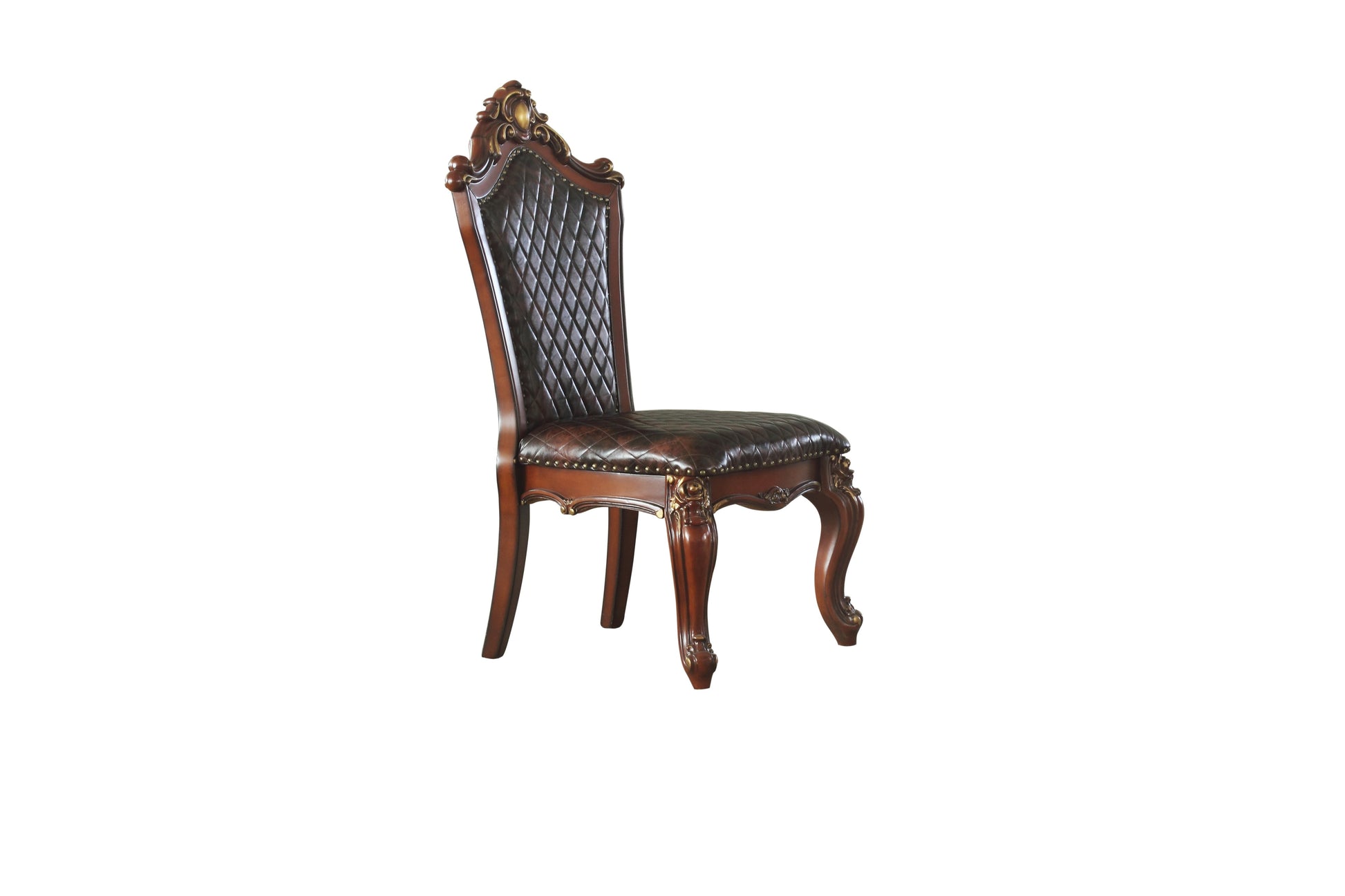 Picardy Cherry Oak & PU Side Chair - ATL FURNITURE