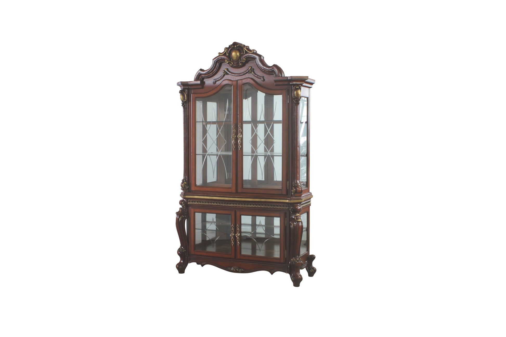 Picardy Cherry Oak Curio Cabinet - ATL FURNITURE