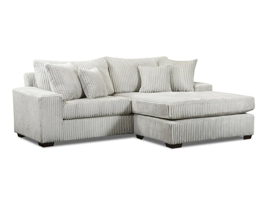 Libby 2 PC Sectional RAF Chaise (Light Gray) - ATL FURNITURE