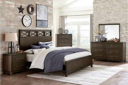 Homelegance - Griggs 5 Piece Queen Bedroom Set In Dark Brown - 1669-1-5Set - ATL FURNITURE