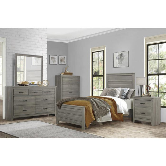 Homelegance - Waldorf 6 Piece Queen Bedroom Set In Dark Gray - 1902-1-6Set - ATL FURNITURE