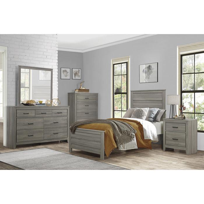 Homelegance - Waldorf 5 Piece Queen Bedroom Set In Dark Gray - 1902-1-5Set - ATL FURNITURE