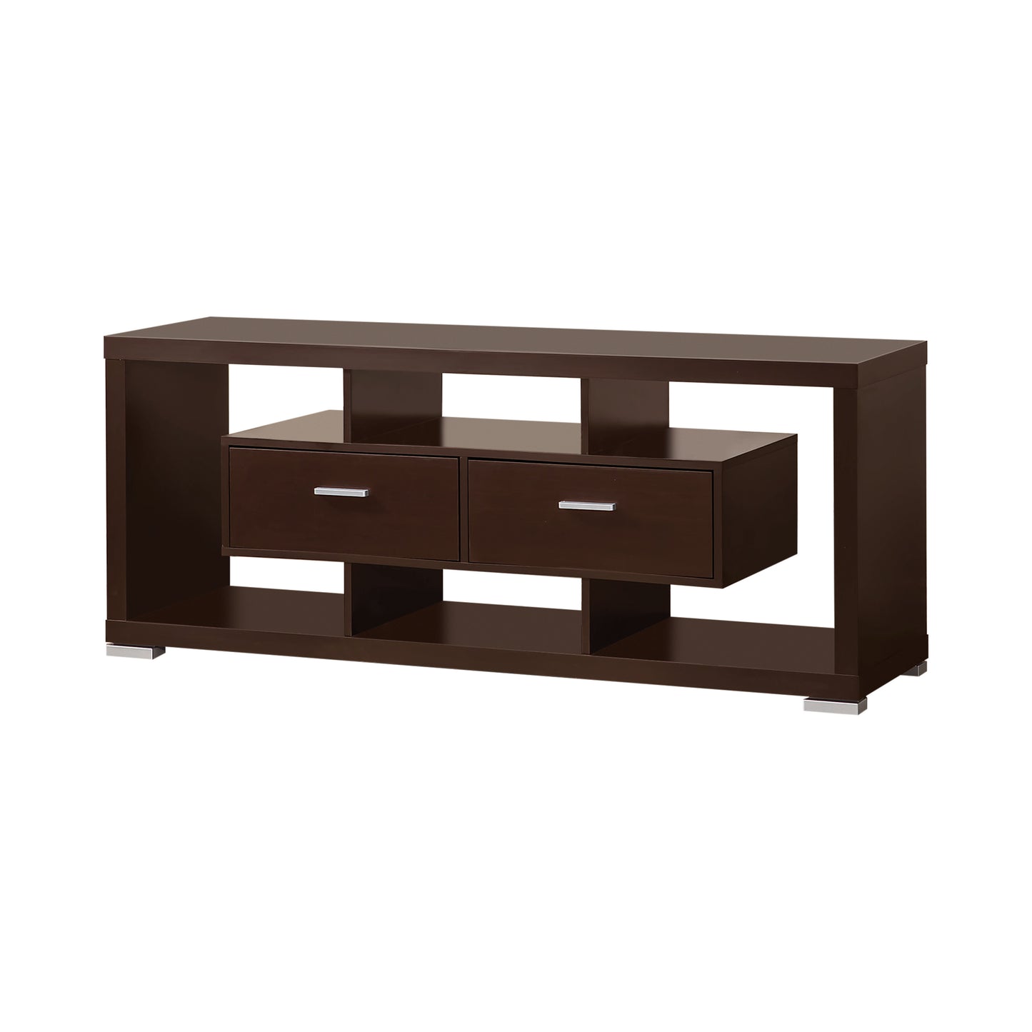 Darien 2-drawer Engineered Wood 59" TV Stand Cappuccino