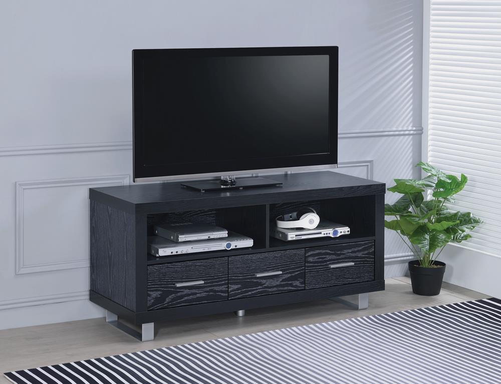 G700644 Contemporary Black Oak TV Console - ATL FURNITURE