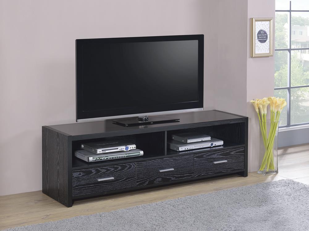 G700645 Contemporary Black Oak TV Console - ATL FURNITURE