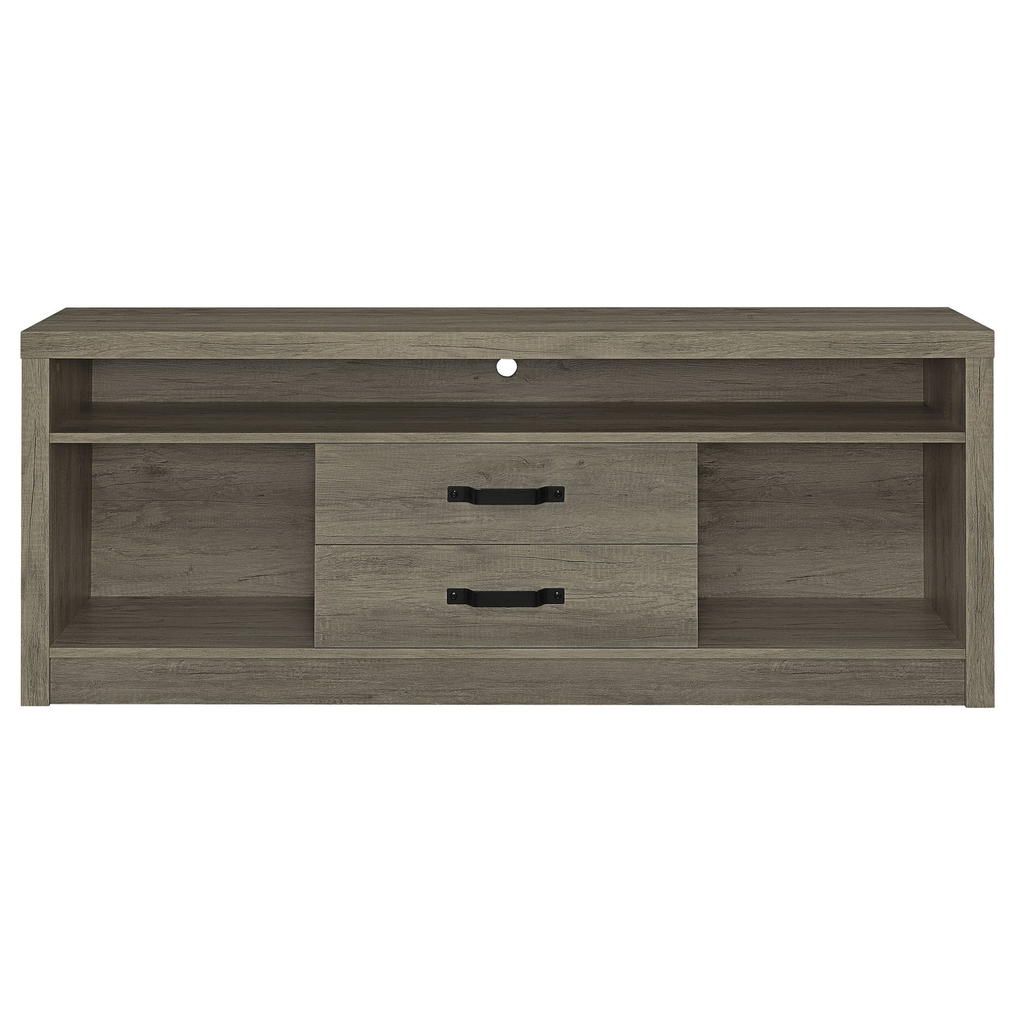 Burke 2-drawer Engineered Wood 59" TV Stand Grey Driftwood