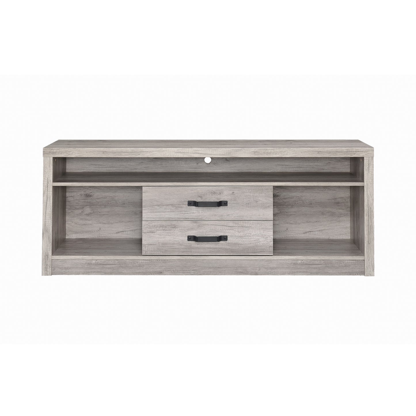 Burke 2-drawer Engineered Wood 59" TV Stand Grey Driftwood