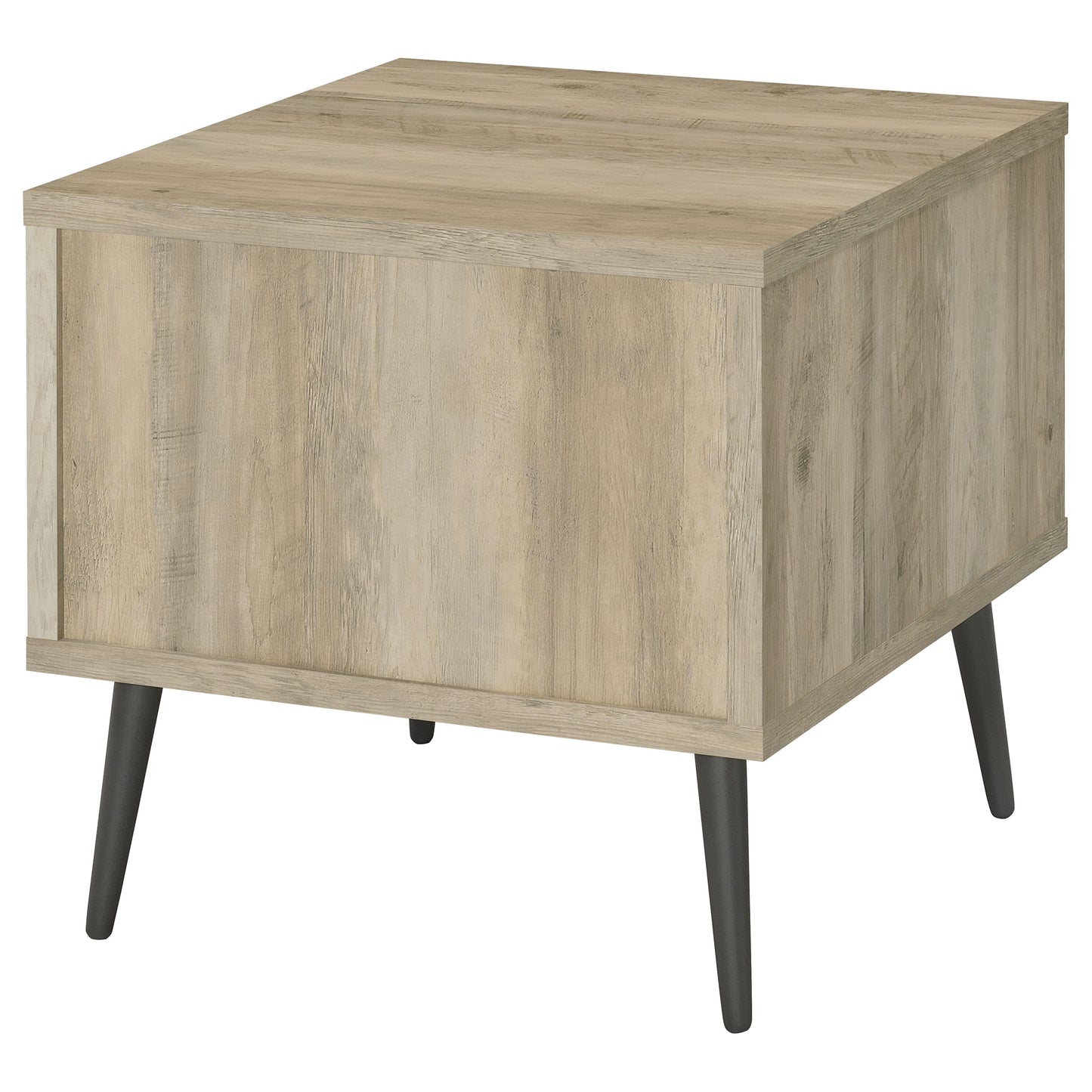 Welsh Square Engineered Wood End Table With Shelf Antique Pine and Grey