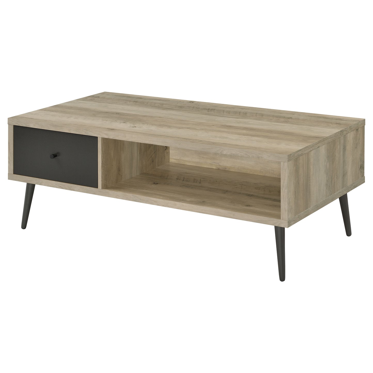 Welsh1-drawer Rectangular Engineered Wood Coffee Table With Storage Shelf Antique Pine and Grey
