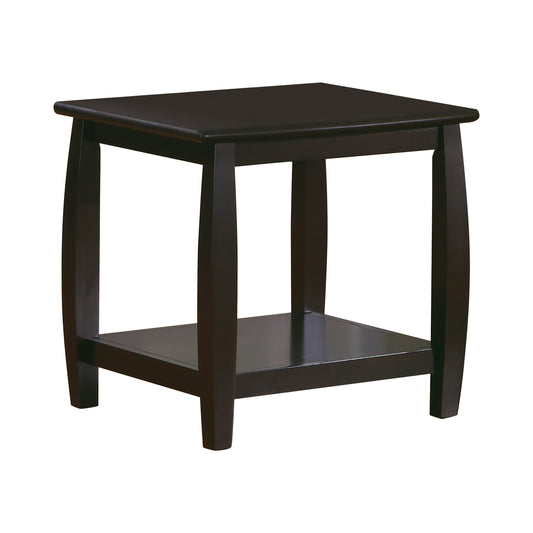 Dixon 1-shelf Square Wood End Table Espresso