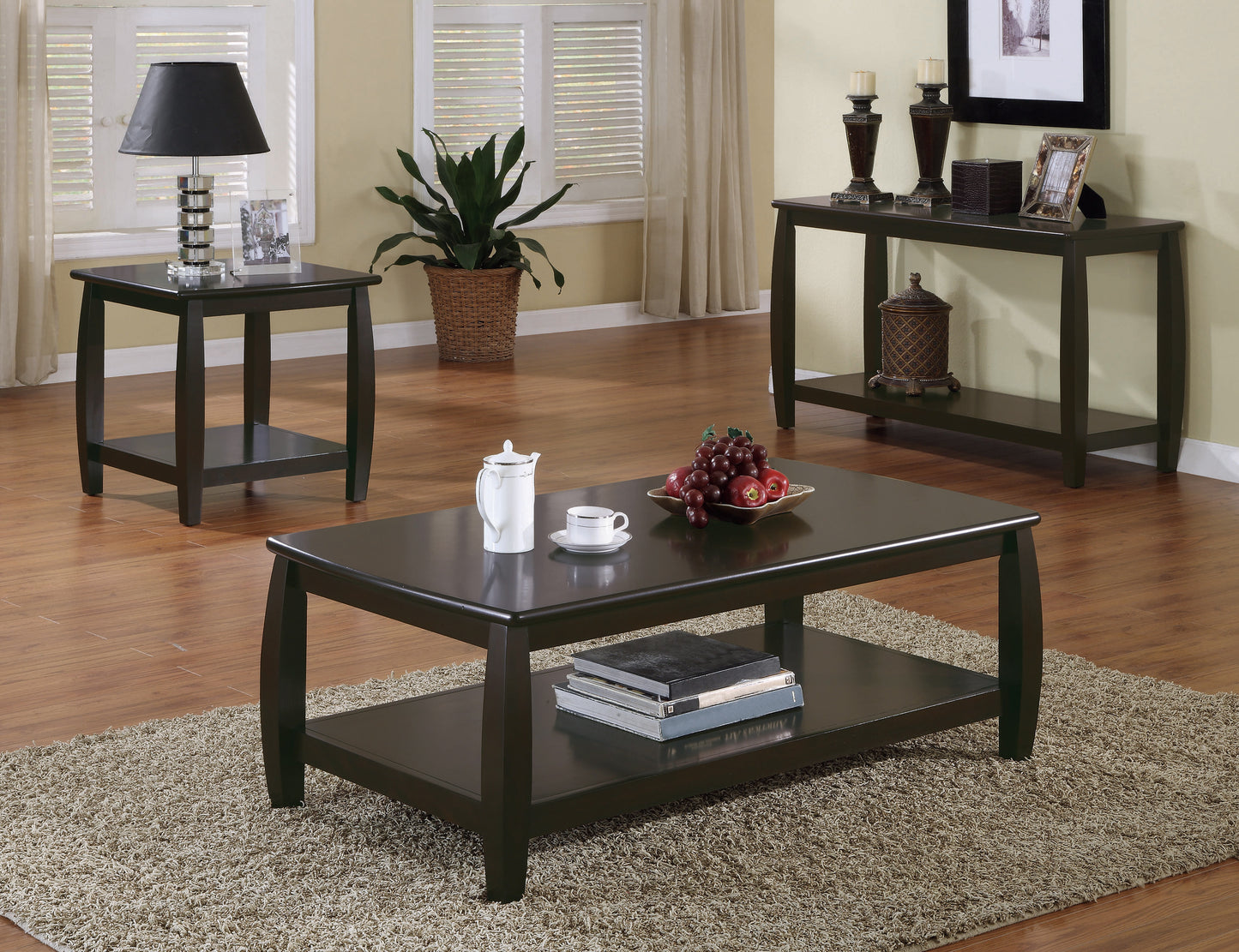 Dixon 1-shelf Square Wood End Table Espresso