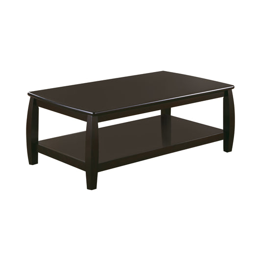 Dixon 1-shelf Rectangular Wood Coffee Table Espresso