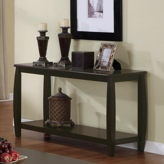 Wood Top Espresso Sofa Table - ATL FURNITURE