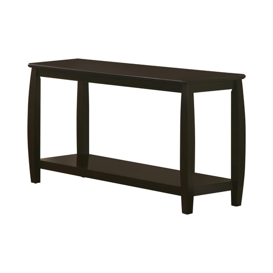 Dixon Wood Entryway Console Table with Shelf Cappuccino