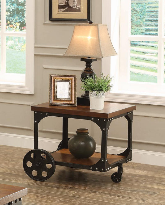 Rustic Cherry End Table - ATL FURNITURE