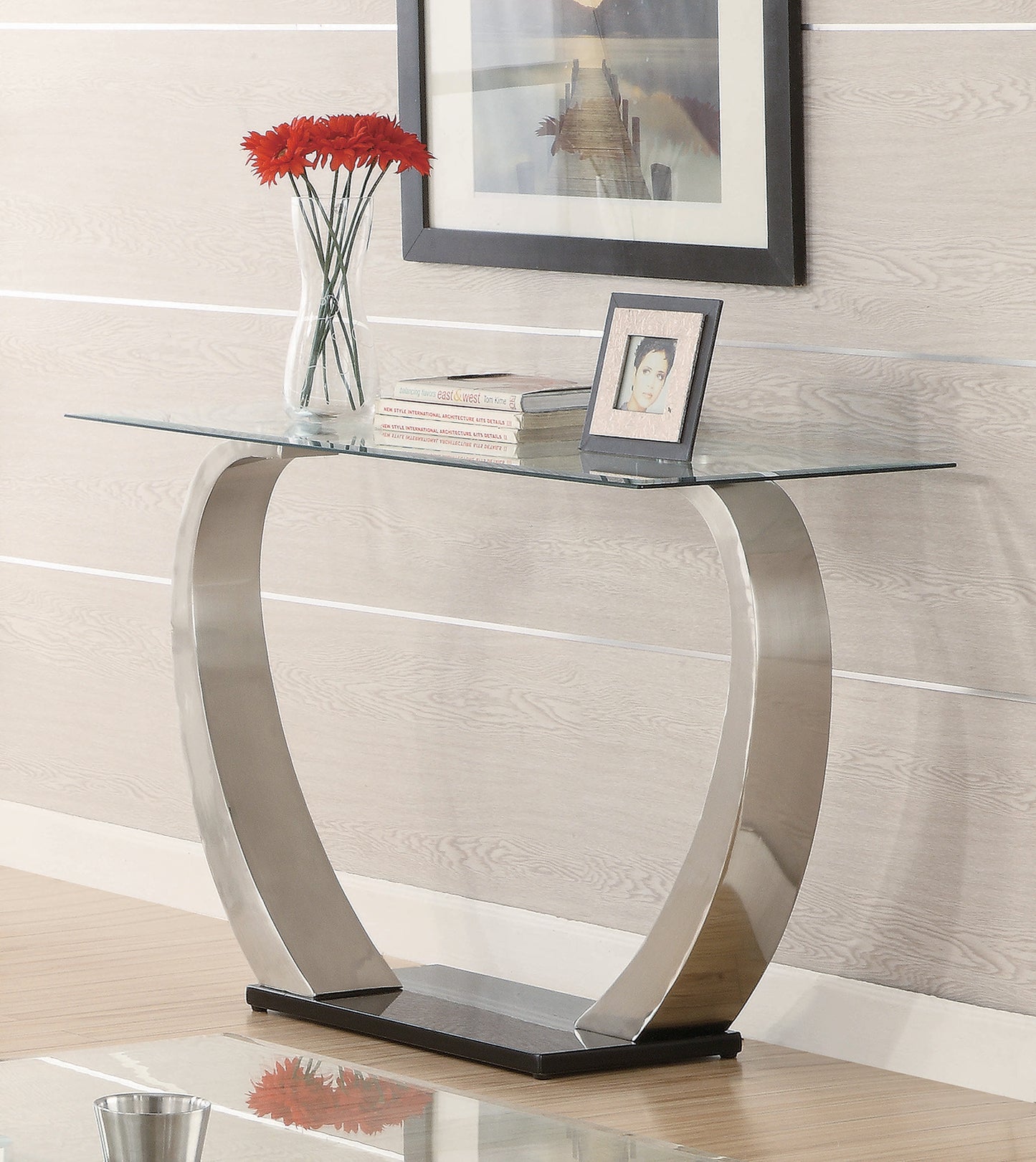 Pruitt Rectangular Sofa Table Satin