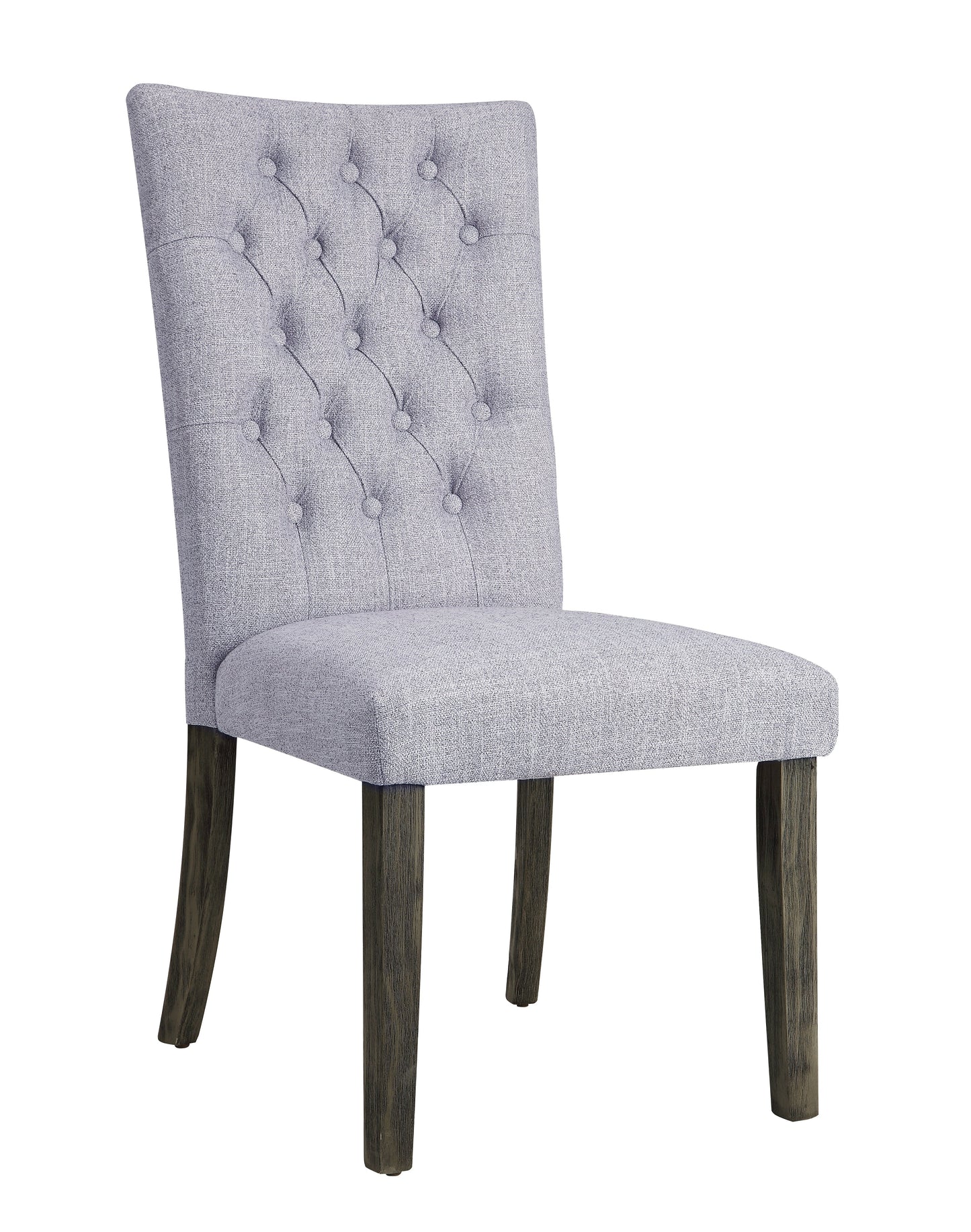 Merel Gray Linen & Gray Oak Side Chair - ATL FURNITURE