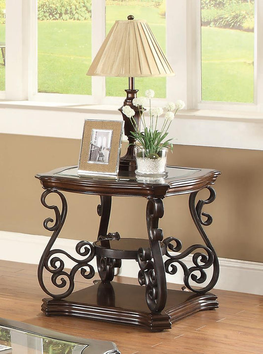 Occasional Traditional Dark Brown End Table - ATL FURNITURE