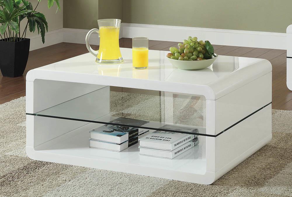 Modern White Coffee Table - ATL FURNITURE