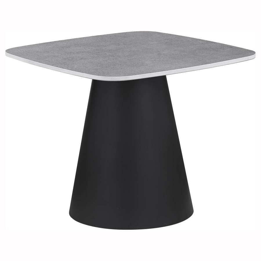 Eason 2-Piece Cocktail Coffee Table Set Concrete And Black