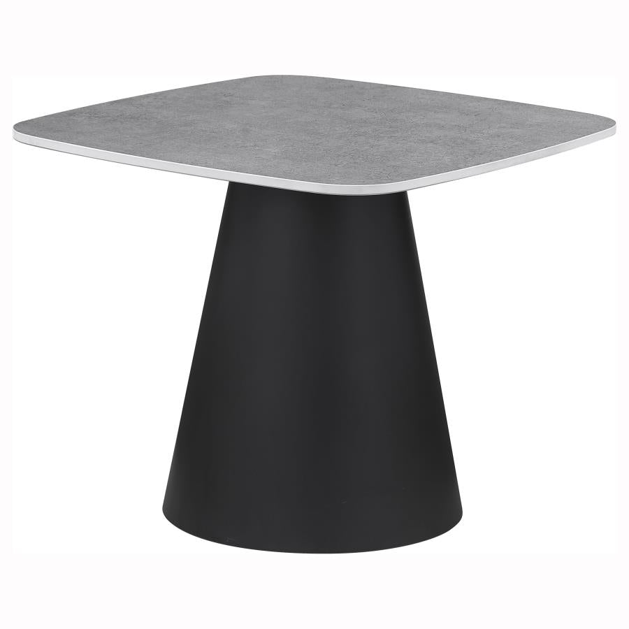 Eason 2-Piece Cocktail Coffee Table Set Concrete And Black