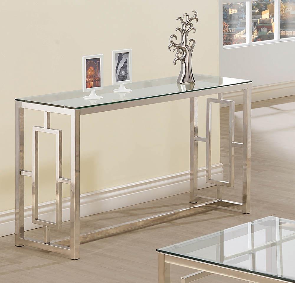 G703738 Occasional Contemporary Nickel Sofa Table - ATL FURNITURE