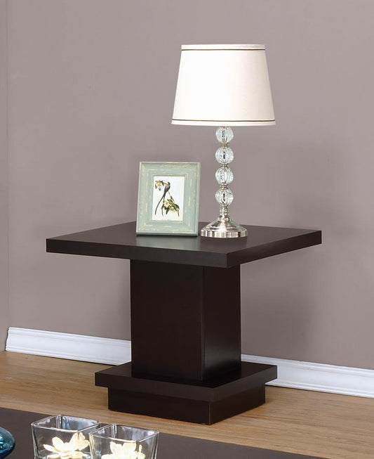 Cappuccino Wood Top Side Table - ATL FURNITURE