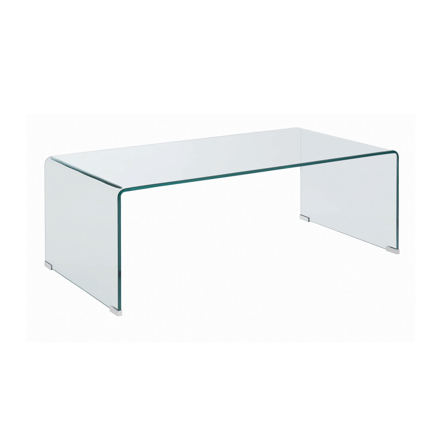 Ripley Rectangular Tempered Bent Glass Coffee Table Clear