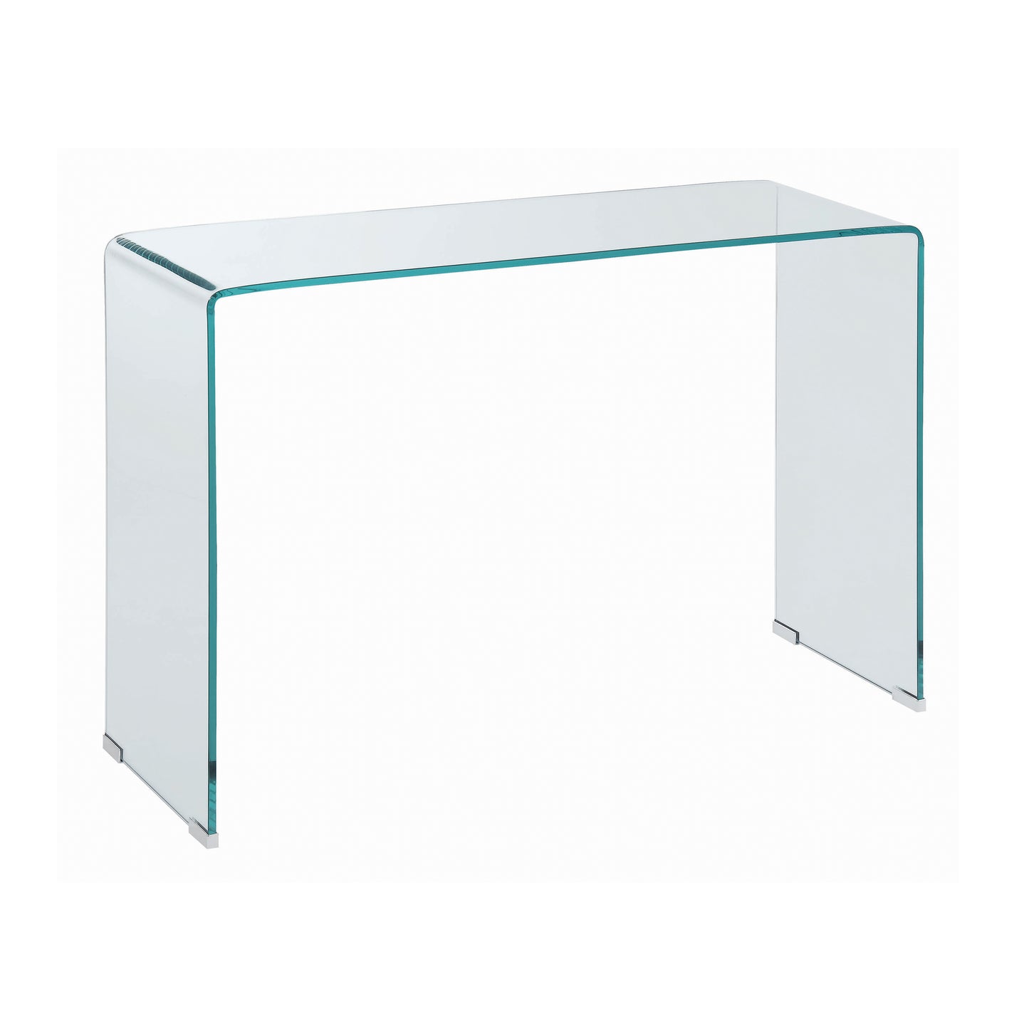 Ripley Tempered Bent Glass Entryway Console Table Clear