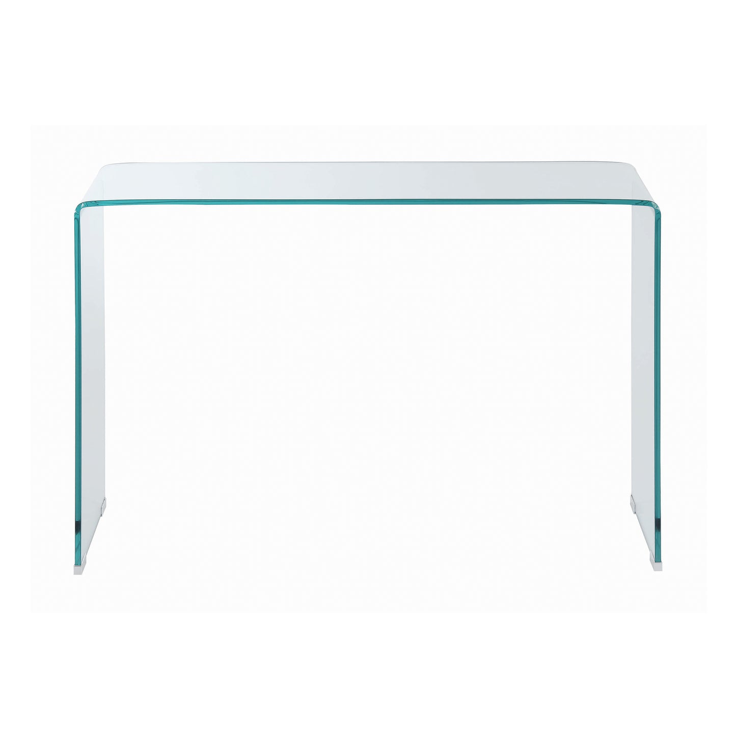 Ripley Tempered Bent Glass Entryway Console Table Clear