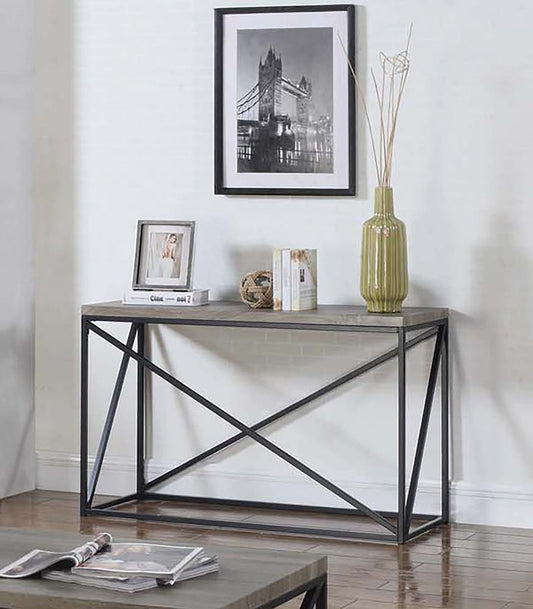 Industrial Sonoma Grey Sofa Table - ATL FURNITURE