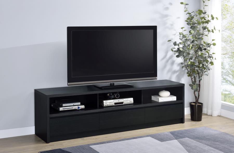 Rutland 78-Inch 3-Drawer Tv Stand Media Console Black