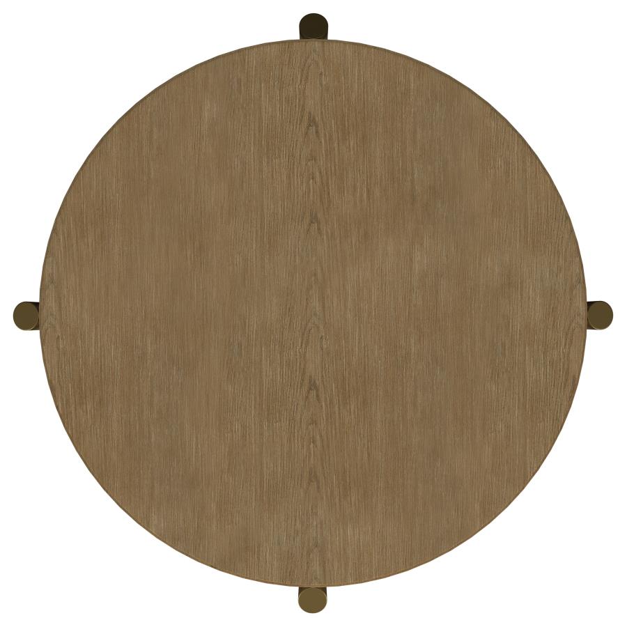 Arini 2-Piece Round Coffee And End Table Set Sand Wash