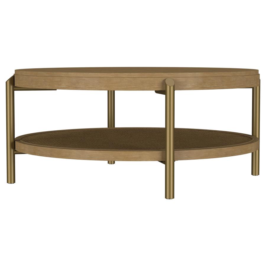 Arini 2-Piece Round Coffee And End Table Set Sand Wash
