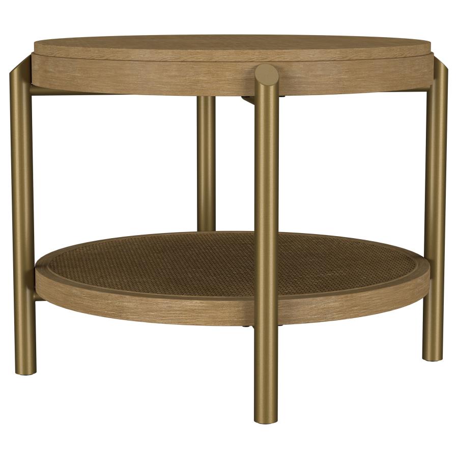 Arini 3-Piece Round Coffee And End Table Set Sand Wash