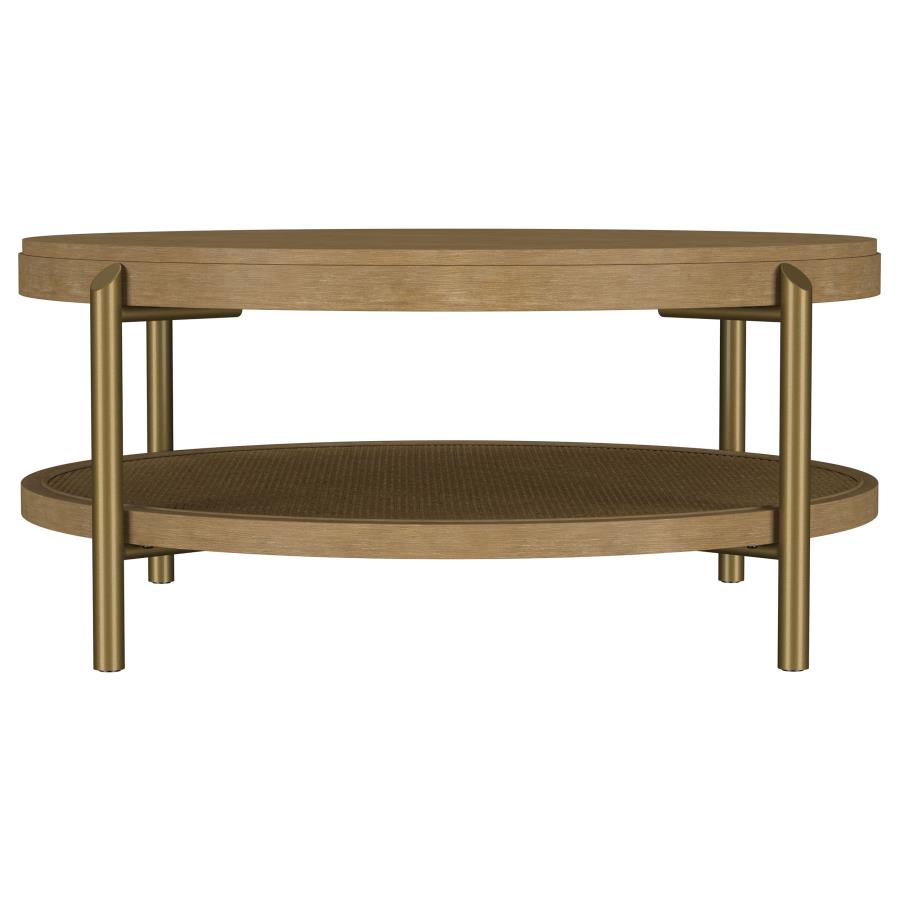 Arini 3-Piece Round Coffee And End Table Set Sand Wash