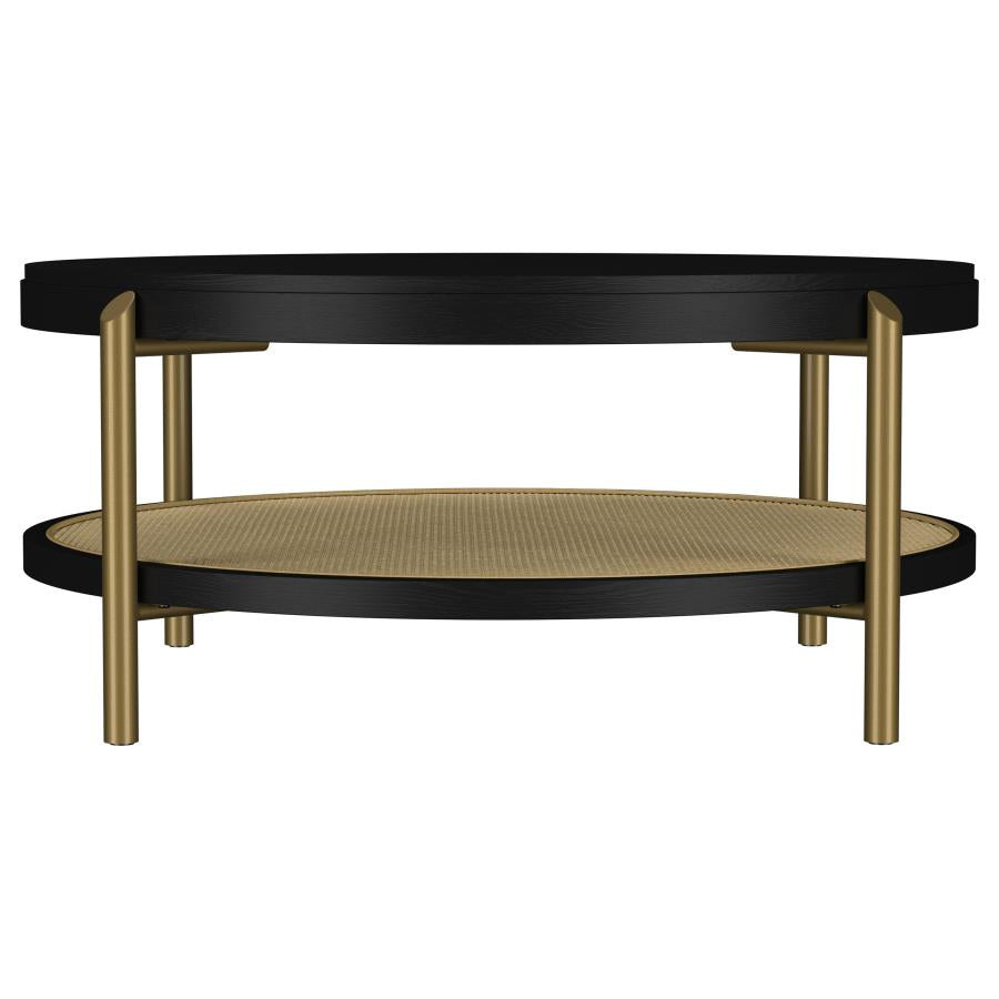 Arini 3-Piece Round Coffee And End Table Set Black
