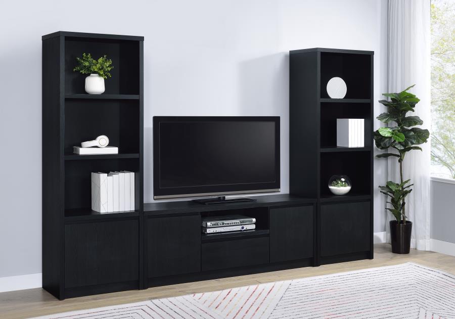 Winfield 3-Piece Entertainment Center 60-Inch Tv Stand Black