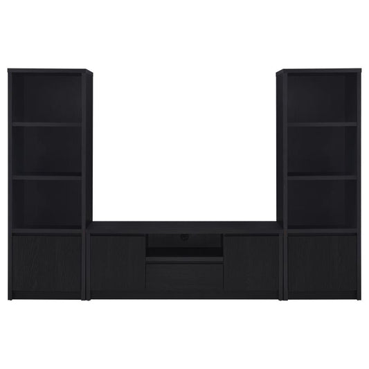 Winfield 3-Piece Entertainment Center 60-Inch Tv Stand Black