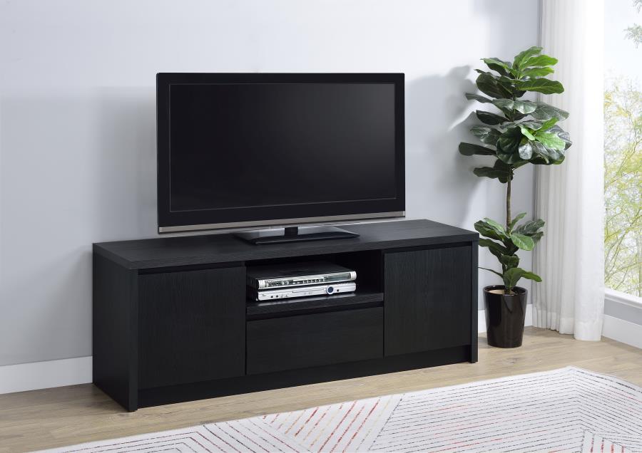 Winfield 60-Inch 2-Door Tv Stand Media Console Black