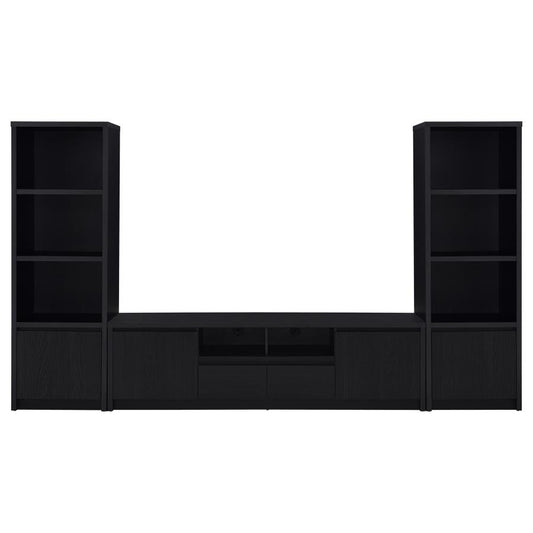 Winfield 3-Piece Entertainment Center 78-Inch Tv Stand Black