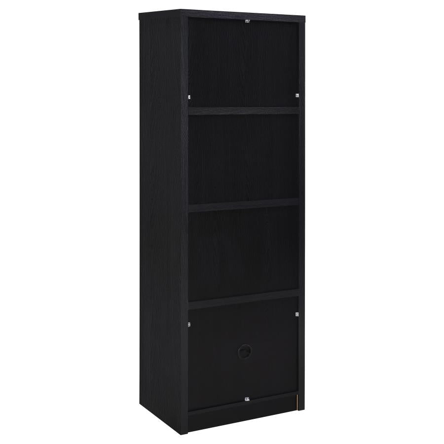 Winfield 3-Sheld Media Tower Entertainment Pier Black