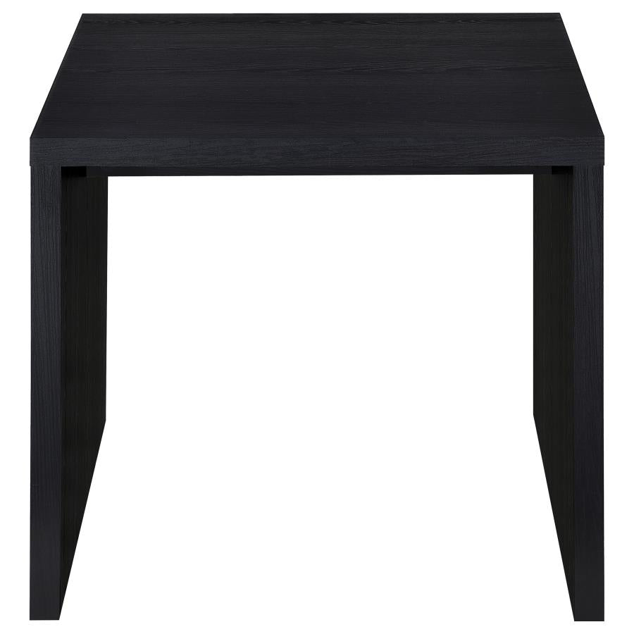 Knapp Engineered Wood Square Side End Table Black