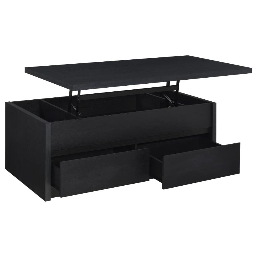 Knapp 2-Piece Lift Top Coffee Table Set Black